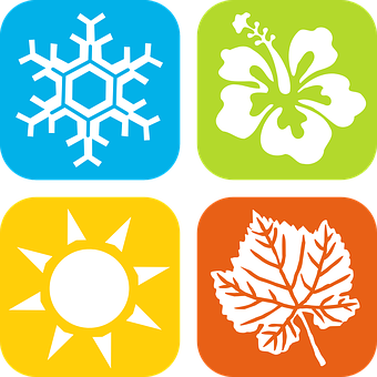icons representing 4 seasons